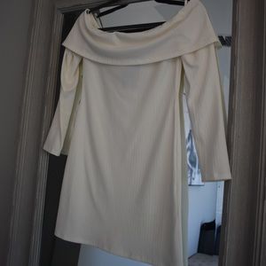 Off shoulder White Mini Dress